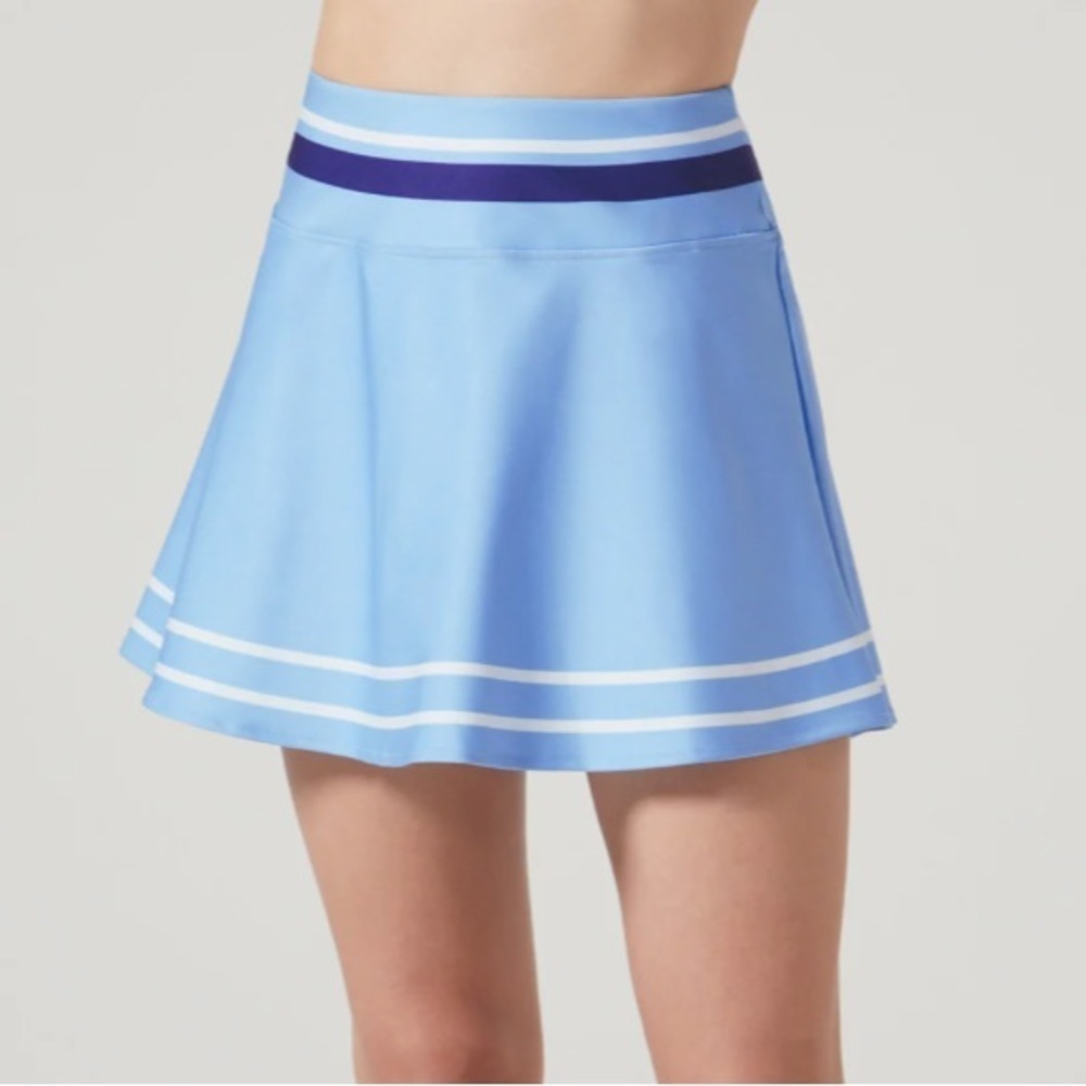 Powder blue tennis skirt biker shorts with mesh pockets BNWT S - Picture 5 of 7